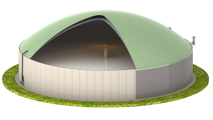 Biogasdak miniatuur overzicht