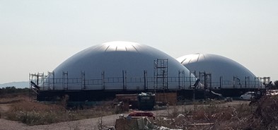 Biogasdak Larissa Griekenland