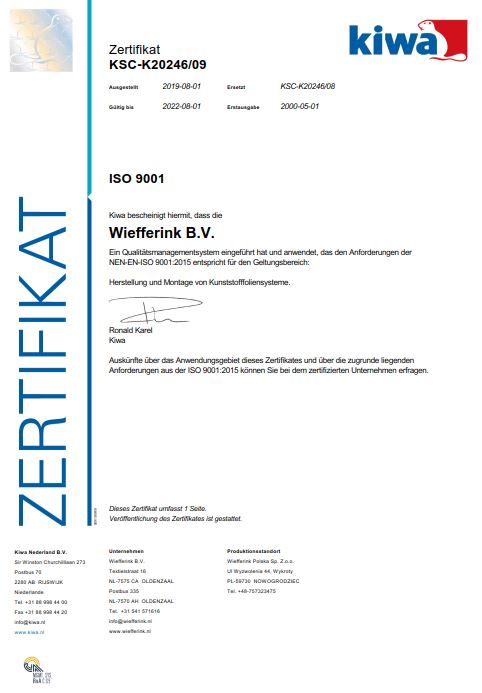 ISO Certificaat Duits